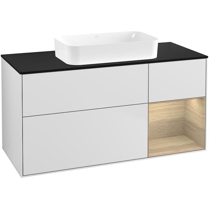 Tvättställsskåp Villeroy & Boch Finion med 3 Lådor Hylla och Bänkskiva för Fristående Tvättställ