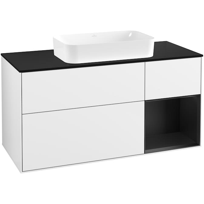 Tvättställsskåp Villeroy & Boch Finion med 3 Lådor Hylla och Bänkskiva för Fristående Tvättställ