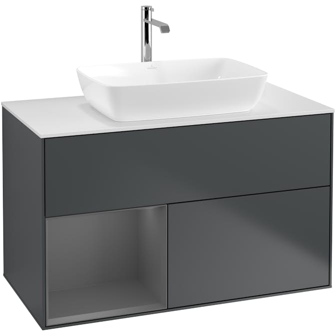 Tvättställsskåp Villeroy & Boch Finion med 2 Lådor Hylla och Bänkskiva för Fristående Tvättställ från Artis & Collaro