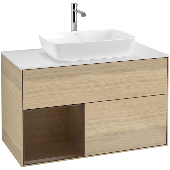 Tvättställsskåp Villeroy & Boch Finion med 2 Lådor Hylla och Bänkskiva för Fristående Tvättställ från Artis & Collaro