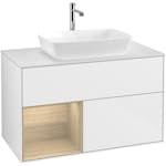 Tvättställsskåp Villeroy & Boch Finion med 2 Lådor Hylla och Bänkskiva för Fristående Tvättställ från Artis & Collaro