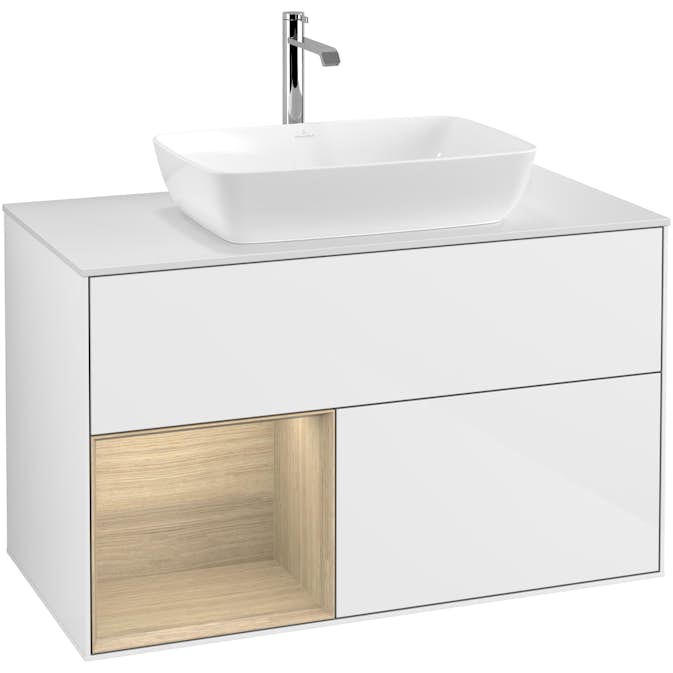 Tvättställsskåp Villeroy & Boch Finion med 2 Lådor Hylla och Bänkskiva för Fristående Tvättställ från Artis & Collaro