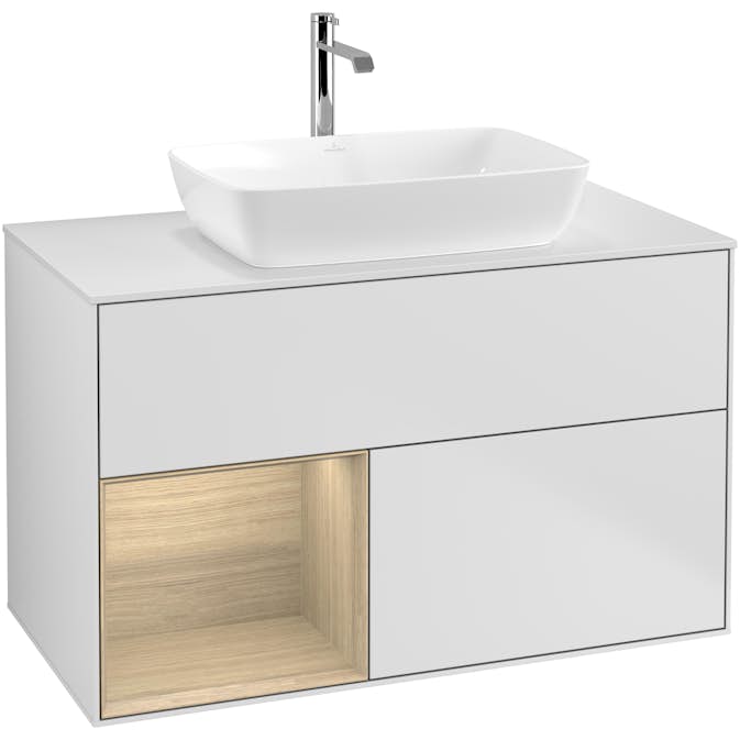 Tvättställsskåp Villeroy & Boch Finion med 2 Lådor Hylla och Bänkskiva för Fristående Tvättställ från Artis & Collaro