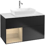 Tvättställsskåp Villeroy & Boch Finion med 2 Lådor Hylla och Bänkskiva för Fristående Tvättställ från Artis & Collaro