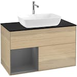 Tvättställsskåp Villeroy & Boch Finion med 2 Lådor Hylla och Bänkskiva för Fristående Tvättställ från Artis & Collaro