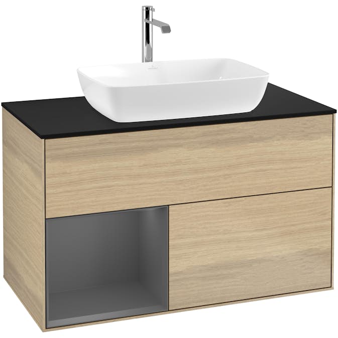 Tvättställsskåp Villeroy & Boch Finion med 2 Lådor Hylla och Bänkskiva för Fristående Tvättställ från Artis & Collaro