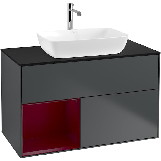 Tvättställsskåp Villeroy & Boch Finion med 2 Lådor Hylla och Bänkskiva för Fristående Tvättställ från Artis & Collaro