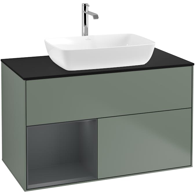 Tvättställsskåp Villeroy & Boch Finion med 2 Lådor Hylla och Bänkskiva för Fristående Tvättställ från Artis & Collaro