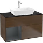 Tvättställsskåp Villeroy & Boch Finion med 2 Lådor Hylla och Bänkskiva för Fristående Tvättställ från Artis & Collaro