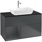 Tvättställsskåp Villeroy & Boch Finion med 2 Lådor Hylla och Bänkskiva för Fristående Tvättställ från Artis & Collaro