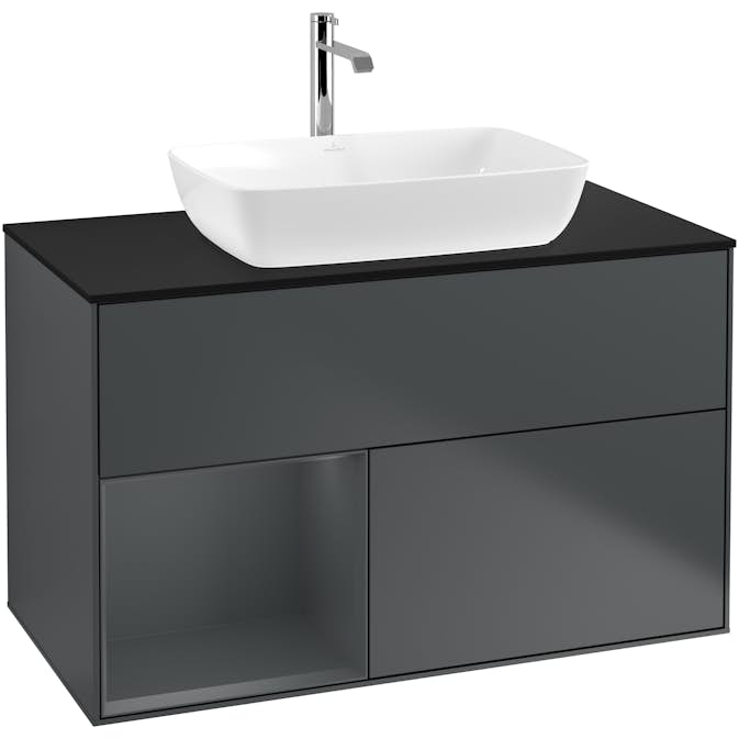 Tvättställsskåp Villeroy & Boch Finion med 2 Lådor Hylla och Bänkskiva för Fristående Tvättställ från Artis & Collaro