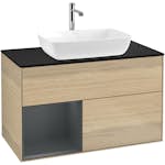 Tvättställsskåp Villeroy & Boch Finion med 2 Lådor Hylla och Bänkskiva för Fristående Tvättställ från Artis & Collaro