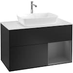 Tvättställsskåp Villeroy & Boch Finion med 2 Lådor Hylla och Bänkskiva för Fristående Tvättställ från Artis & Collaro