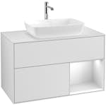 Tvättställsskåp Villeroy & Boch Finion med 2 Lådor Hylla och Bänkskiva för Fristående Tvättställ från Artis & Collaro