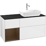 Tvättställsskåp Villeroy & Boch Finion med 3 Lådor Hylla och Bänkskiva för Ocentrerat Tvättställ från Artis & Collaro