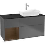 Tvättställsskåp Villeroy & Boch Finion med 3 Lådor Hylla och Bänkskiva för Ocentrerat Tvättställ från Artis & Collaro