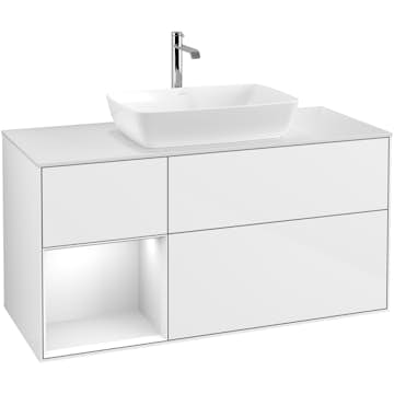 Tvättställsskåp Villeroy & Boch Finion med 3 Lådor Hylla och Bänkskiva för Fristående Tvättställ från Artis & Collaro