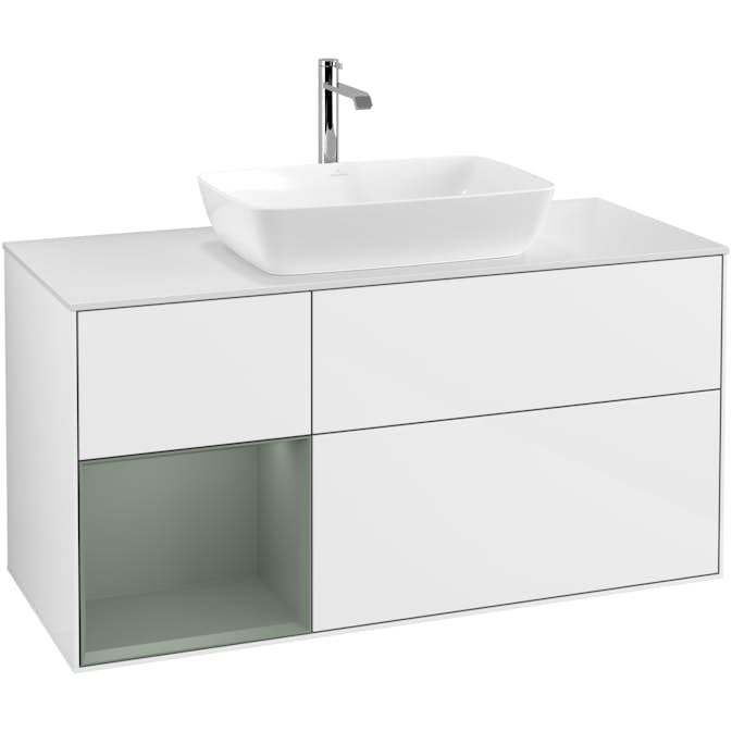 Tvättställsskåp Villeroy & Boch Finion med 3 Lådor Hylla och Bänkskiva för Fristående Tvättställ från Artis & Collaro