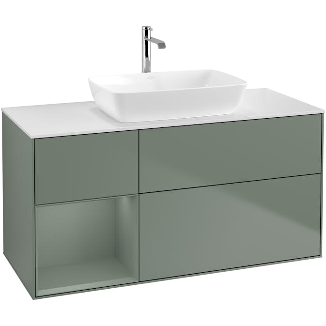 Tvättställsskåp Villeroy & Boch Finion med 3 Lådor Hylla och Bänkskiva för Fristående Tvättställ från Artis & Collaro