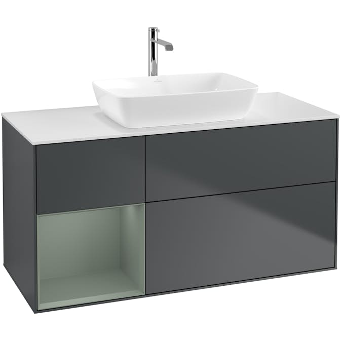 Tvättställsskåp Villeroy & Boch Finion med 3 Lådor Hylla och Bänkskiva för Fristående Tvättställ från Artis & Collaro