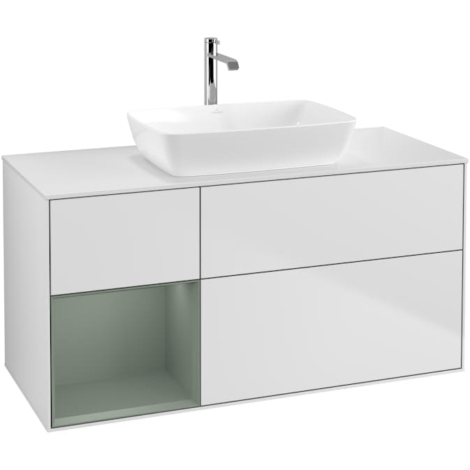 Tvättställsskåp Villeroy & Boch Finion med 3 Lådor Hylla och Bänkskiva för Fristående Tvättställ från Artis & Collaro