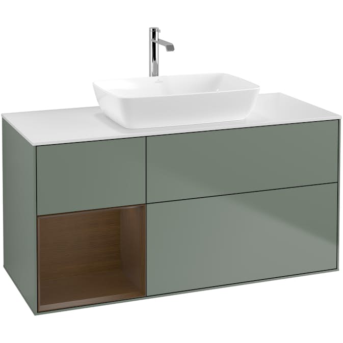 Tvättställsskåp Villeroy & Boch Finion med 3 Lådor Hylla och Bänkskiva för Fristående Tvättställ från Artis & Collaro