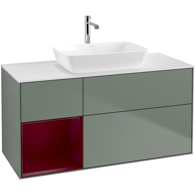 Tvättställsskåp Villeroy & Boch Finion med 3 Lådor Hylla och Bänkskiva för Fristående Tvättställ från Artis & Collaro