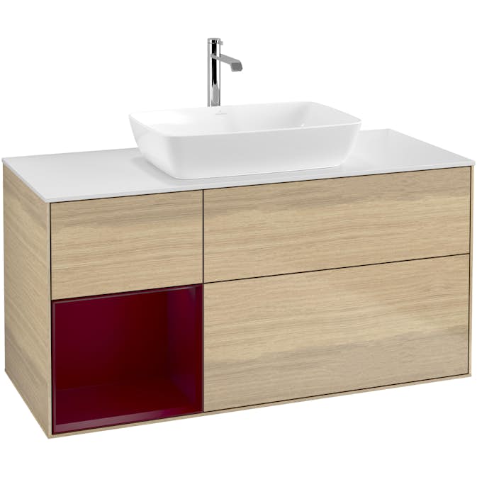 Tvättställsskåp Villeroy & Boch Finion med 3 Lådor Hylla och Bänkskiva för Fristående Tvättställ från Artis & Collaro