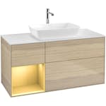 Tvättställsskåp Villeroy & Boch Finion med 3 Lådor Hylla och Bänkskiva för Fristående Tvättställ från Artis & Collaro