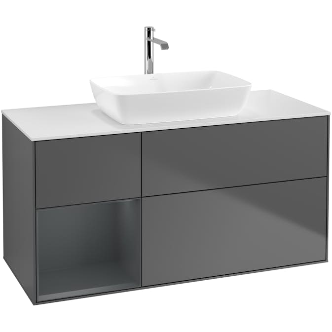 Tvättställsskåp Villeroy & Boch Finion med 3 Lådor Hylla och Bänkskiva för Fristående Tvättställ från Artis & Collaro