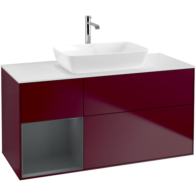 Tvättställsskåp Villeroy & Boch Finion med 3 Lådor Hylla och Bänkskiva för Fristående Tvättställ från Artis & Collaro