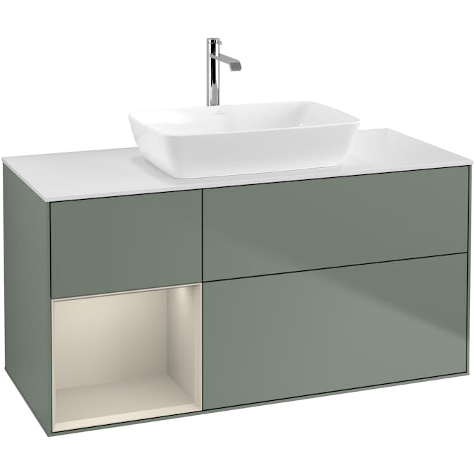 Tvättställsskåp Villeroy & Boch Finion med 3 Lådor Hylla och Bänkskiva för Fristående Tvättställ från Artis & Collaro
