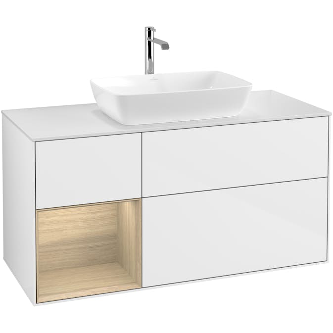 Tvättställsskåp Villeroy & Boch Finion med 3 Lådor Hylla och Bänkskiva för Fristående Tvättställ från Artis & Collaro