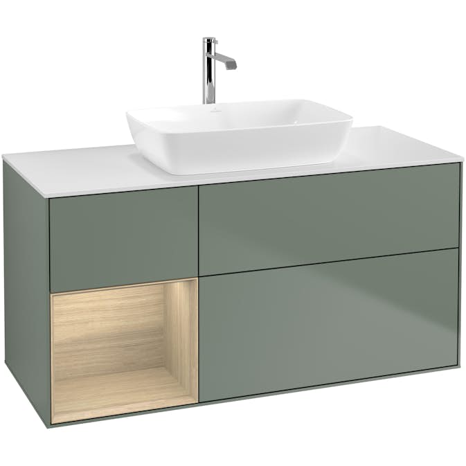 Tvättställsskåp Villeroy & Boch Finion med 3 Lådor Hylla och Bänkskiva för Fristående Tvättställ från Artis & Collaro