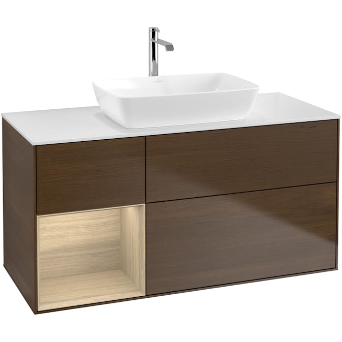 Tvättställsskåp Villeroy & Boch Finion med 3 Lådor Hylla och Bänkskiva för Fristående Tvättställ från Artis & Collaro