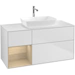 Tvättställsskåp Villeroy & Boch Finion med 3 Lådor Hylla och Bänkskiva för Fristående Tvättställ från Artis & Collaro