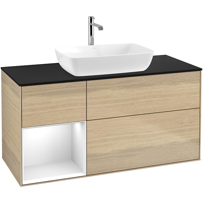 Tvättställsskåp Villeroy & Boch Finion med 3 Lådor Hylla och Bänkskiva för Fristående Tvättställ från Artis & Collaro