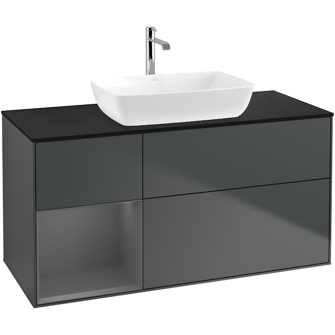 Tvättställsskåp Villeroy & Boch Finion med 3 Lådor Hylla och Bänkskiva för Fristående Tvättställ från Artis & Collaro