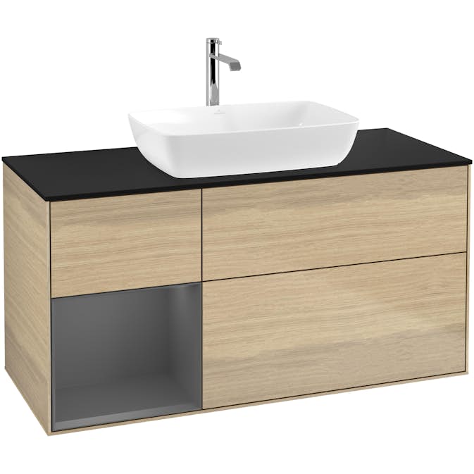 Tvättställsskåp Villeroy & Boch Finion med 3 Lådor Hylla och Bänkskiva för Fristående Tvättställ från Artis & Collaro