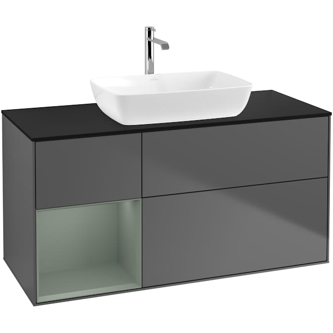 Tvättställsskåp Villeroy & Boch Finion med 3 Lådor Hylla och Bänkskiva för Fristående Tvättställ från Artis & Collaro