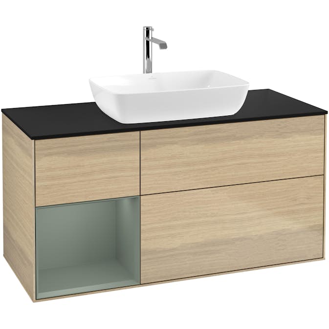 Tvättställsskåp Villeroy & Boch Finion med 3 Lådor Hylla och Bänkskiva för Fristående Tvättställ från Artis & Collaro