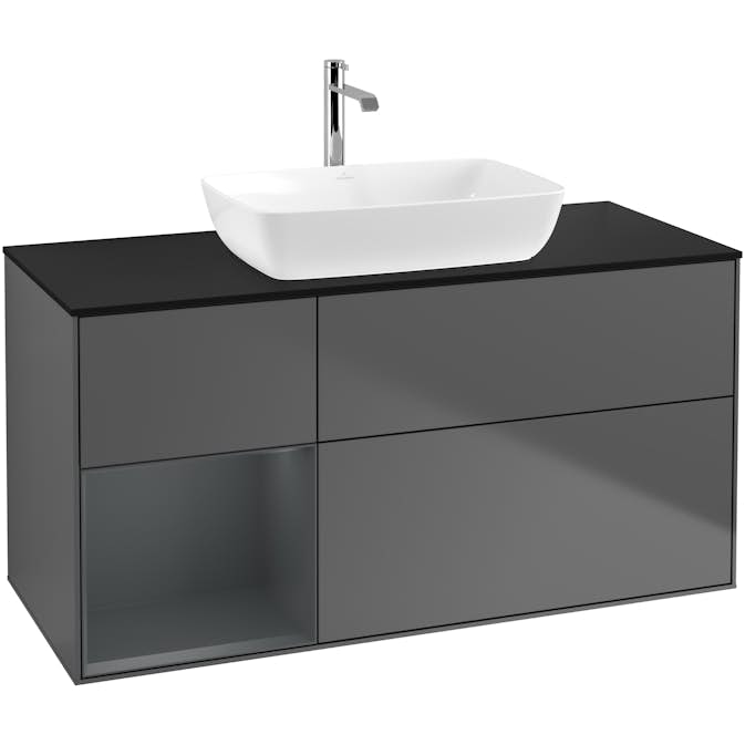 Tvättställsskåp Villeroy & Boch Finion med 3 Lådor Hylla och Bänkskiva för Fristående Tvättställ från Artis & Collaro