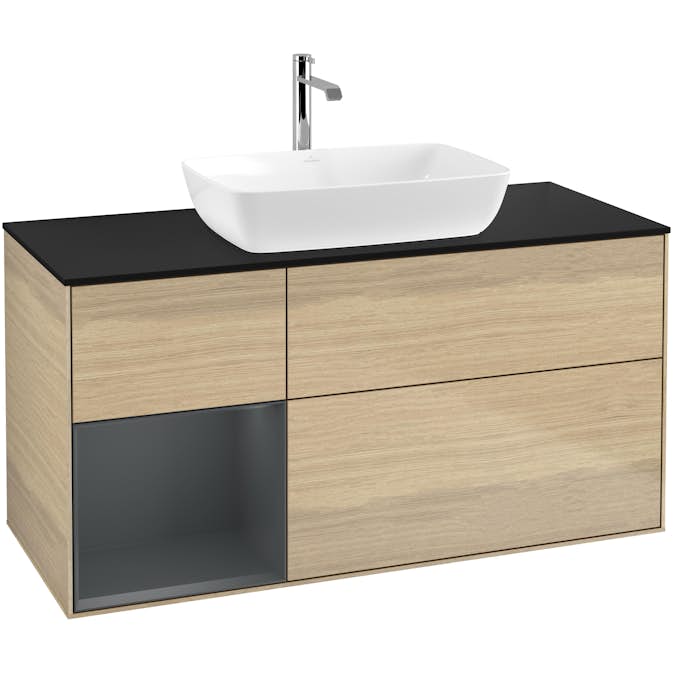 Tvättställsskåp Villeroy & Boch Finion med 3 Lådor Hylla och Bänkskiva för Fristående Tvättställ från Artis & Collaro
