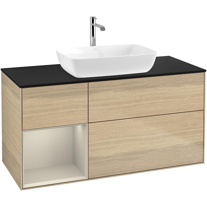 Tvättställsskåp Villeroy & Boch Finion med 3 Lådor Hylla och Bänkskiva för Fristående Tvättställ från Artis & Collaro