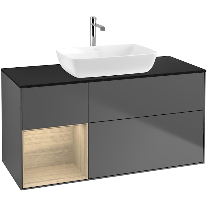 Tvättställsskåp Villeroy & Boch Finion med 3 Lådor Hylla och Bänkskiva för Fristående Tvättställ från Artis & Collaro