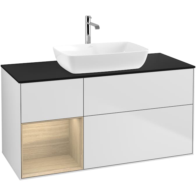 Tvättställsskåp Villeroy & Boch Finion med 3 Lådor Hylla och Bänkskiva för Fristående Tvättställ från Artis & Collaro