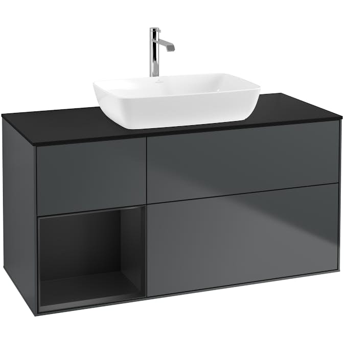 Tvättställsskåp Villeroy & Boch Finion med 3 Lådor Hylla och Bänkskiva för Fristående Tvättställ från Artis & Collaro