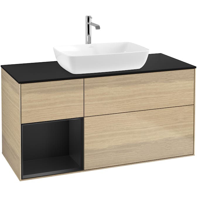 Tvättställsskåp Villeroy & Boch Finion med 3 Lådor Hylla och Bänkskiva för Fristående Tvättställ från Artis & Collaro