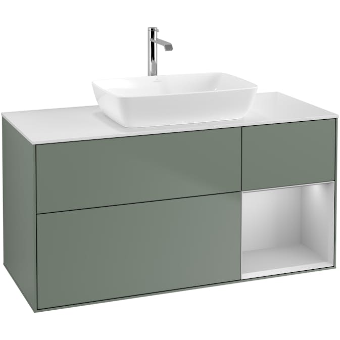 Tvättställsskåp Villeroy & Boch Finion med 3 Lådor Hylla och Bänkskiva för Fristående Tvättställ från Artis & Collaro