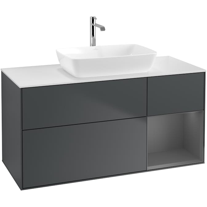 Tvättställsskåp Villeroy & Boch Finion med 3 Lådor Hylla och Bänkskiva för Fristående Tvättställ från Artis & Collaro